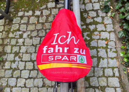 Streuartikel Werbe-Sattelschoner Indivduell Bedruckt Fahrradsattel-Regenschutz