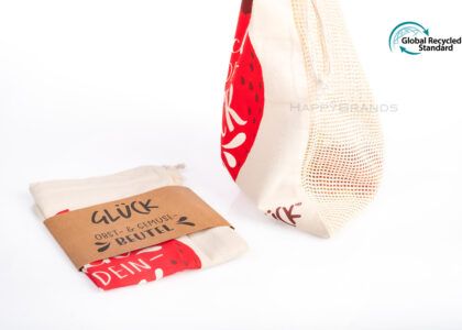 Printable Organic Bag Fruit Bag Recycled Cotton Merchandise GRS