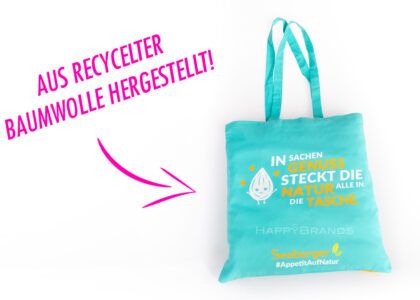 Bedruckte Stofftasche Jutebeutel Recycelte Baumwolle Werbemittel GRS