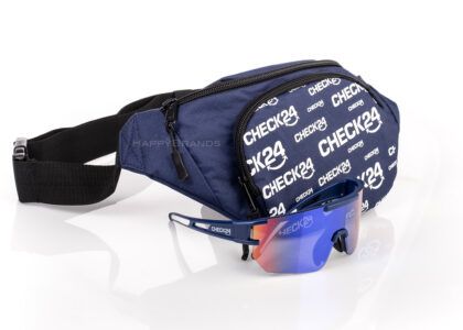 GiveAway Sport-Event Set RPET Huefttasche Sonnenbrille Extra Grosse Glaeser Sonderanfertigung