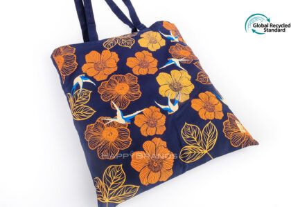 Custom Logo Printed Cotton Bags Made From Recycled Material Corporate Gift GRS