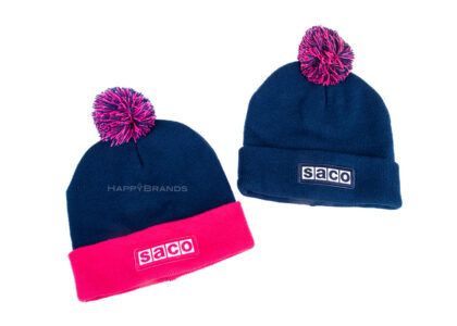 RPET Beanies Mit Bommel Mit Unternehmenslogo Werbegeschenk