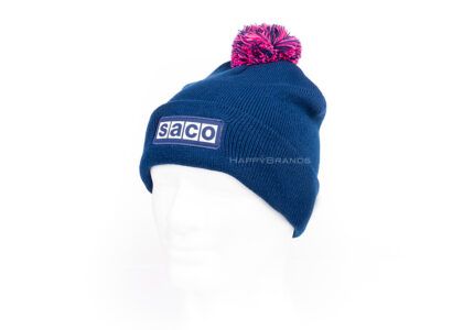 Cappelli con pompon RePET con materiale pubblicitario del logo aziendale